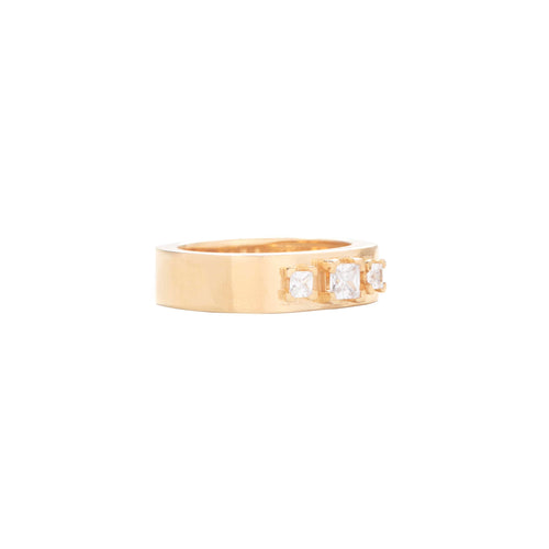 3 STONE GEO RING