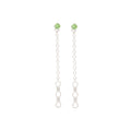 STERLING SILVER SAPPHIRE DECO BAR DROP EARRING