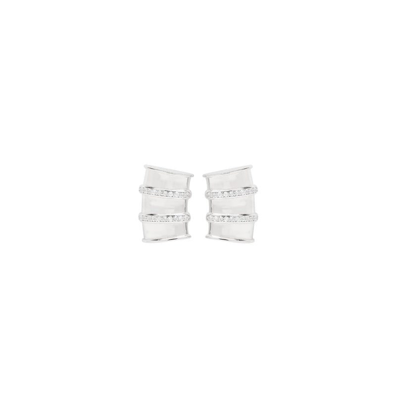 STERLING SILVER DOUBLE BAR STUDS