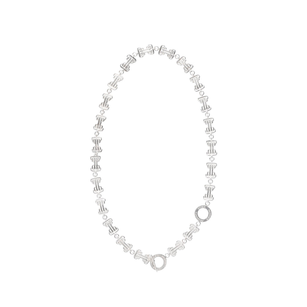STERLING SILVER O.P.P. DOUBLE LOGO LINK CHAIN
