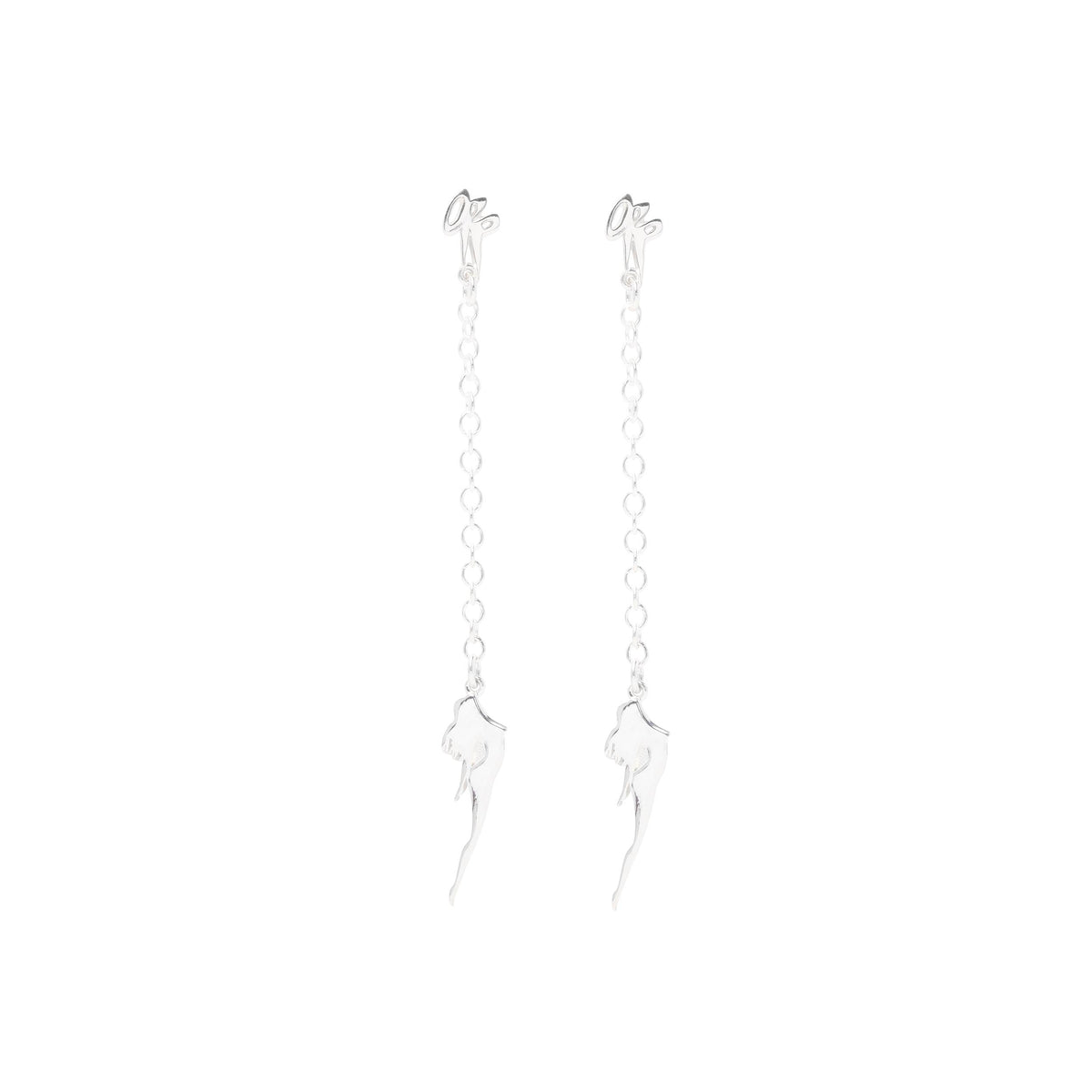 STERLING SILVER O.P.P. DRIPPING LADY EARRING