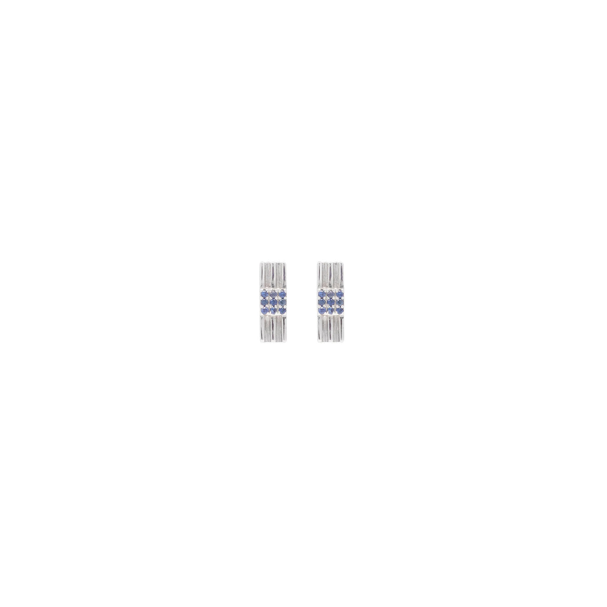 STERLING SILVER SAPPHIRE DECO BAR STUD