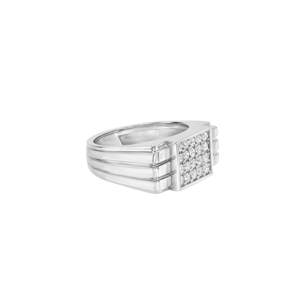 STERLING SILVER 2 STEP DECO RING