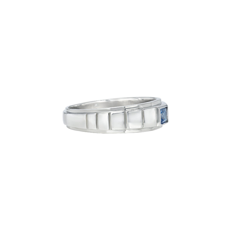 STERLING SILVER RIMON RING WITH BLUE SAPPHIRE